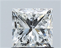 Natural Diamond 1.00 Carats, Princess with  Cut, G Color, SI2 Clarity and Certified by GIA