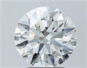 Natural Diamond 2.70 Carats, Round with Excellent Cut, H Color, VVS2 Clarity and Certified by IGI