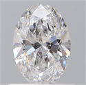 Natural Diamond 0.54 Carats, Oval with  Cut, D Color, SI2 Clarity and Certified by GIA