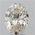 Natural Diamond 2.01 Carats, Oval with  Cut, K Color, SI2 Clarity and Certified by GIA