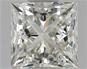 Natural Diamond 1.01 Carats, Princess with  Cut, J Color, VS2 Clarity and Certified by GIA