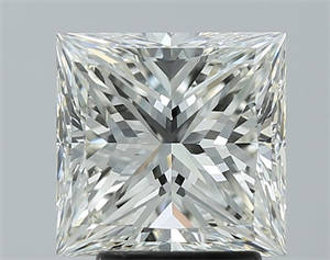 Picture of Natural Diamond 3.04 Carats, Princess with  Cut, H Color, IF Clarity and Certified by IGI