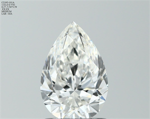 Foto Diamante Natural 1.02 quilates, De pera , Color G, claridad VS1 y certificado GIA de
