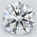 Lab Grown Diamond 3.15 Carats, Round with Ideal Cut, D Color, IF Clarity and Certified by IGI