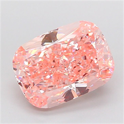 Picture of Lab Grown Diamond 4.93 Carats, CUSHION MODIFIED with  Cut, Fancy Vivid Pink Color, VVS2 Clarity and Certified by IGI