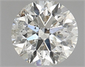 Diamante Natural 1.23 quilates, Redondo , Color J, claridad SI2 y certificado HRD