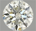 Natural Diamond 0.72 Carats, Round with Excellent Cut, K Color, VVS2 Clarity and Certified by IGI
