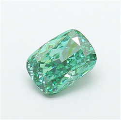 Picture of Lab Grown Diamond 2.02 Carats, CUSHION MODIFIED with  Cut, Fancy Vivid Green Color, VVS1 Clarity and Certified by IGI