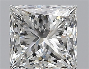 Picture of Natural Diamond 0.96 Carats, Princess with  Cut, G Color, VVS2 Clarity and Certified by GIA