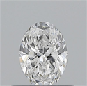Natural Diamond 0.50 Carats, Oval with  Cut, D Color, VS2 Clarity and Certified by GIA