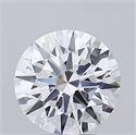 Lab Grown Diamond 3.08 Carats, Round with Ideal Cut, E Color, VVS2 Clarity and Certified by IGI