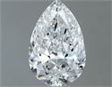 Natural Diamond 0.70 Carats, Pear with  Cut, F Color, VVS2 Clarity and Certified by GIA