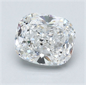 Natural Diamond 1.43 Carats, Cushion with  Cut, E Color, VS2 Clarity and Certified by GIA