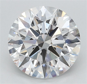 Picture of Lab Grown Diamond 4.07 Carats, Round with Ideal Cut, D Color, IF Clarity and Certified by IGI