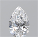 Natural Diamond 0.72 Carats, Pear with  Cut, D Color, VVS2 Clarity and Certified by GIA