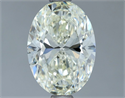 Natural Diamond 1.58 Carats, Oval with  Cut, K Color, VS1 Clarity and Certified by IGI