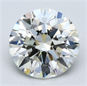 Diamante Natural 3.31 quilates, Redondo , Color K, claridad VS2 y certificado GIA