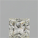 Natural Diamond 0.53 Carats, Princess with  Cut, K Color, VS1 Clarity and Certified by GIA