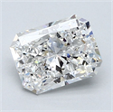 Natural Diamond 2.01 Carats, Radiant with  Cut, E Color, SI1 Clarity and Certified by GIA