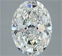 Natural Diamond 2.50 Carats, Oval with  Cut, H Color, SI1 Clarity and Certified by GIA
