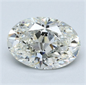 Natural Diamond 1.40 Carats, Oval with  Cut, J Color, VVS2 Clarity and Certified by GIA