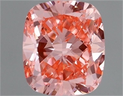 Picture of Lab Grown Diamond 1.45 Carats, CUSHION MODIFIED with  Cut, Fancy Vivid Pink Color, VVS2 Clarity and Certified by IGI