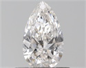 Diamante Natural 0.40 quilates, De pera , Color H, claridad IF y certificado GIA