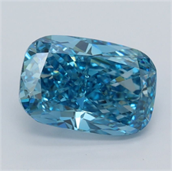 Picture of Lab Grown Diamond 2.08 Carats, CUSHION MODIFIED with  Cut, Fancy Vivid Blue Color, VVS1 Clarity and Certified by IGI