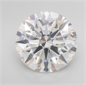 Lab Grown Diamond 3.50 Carats, Round with Ideal Cut, D Color, IF Clarity and Certified by IGI