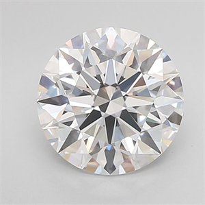 Picture of Lab Grown Diamond 3.50 Carats, Round with Ideal Cut, D Color, IF Clarity and Certified by IGI