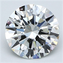 Natural Diamond 2.53 Carats, Round with Excellent Cut, H Color, VS1 Clarity and Certified by GIA