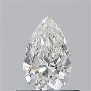 Picture of Natural Diamond 0.53 Carats, Pear with  Cut, H Color, VS2 Clarity and Certified by GIA