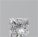 Natural Diamond 0.60 Carats, Princess with  Cut, E Color, VS2 Clarity and Certified by GIA