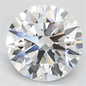 Picture of Lab Grown Diamond 4.11 Carats, Round with Excellent Cut, D Color, VVS1 Clarity and Certified by GIA