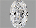 Natural Diamond 0.70 Carats, Oval with  Cut, D Color, VVS2 Clarity and Certified by GIA