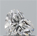 Natural Diamond 0.42 Carats, Heart with  Cut, E Color, VVS2 Clarity and Certified by GIA