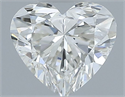 Natural Diamond 0.50 Carats, Heart with  Cut, I Color, VVS2 Clarity and Certified by IGI