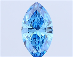 Picture of Lab Grown Diamond 5.14 Carats, Marquise with  Cut, Fancy Vivid Blue Color, VS1 Clarity and Certified by IGI