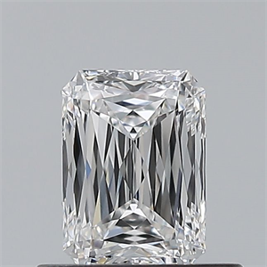 Picture of Natural Diamond 0.59 Carats, Radiant with  Cut, E Color, VS2 Clarity and Certified by GIA