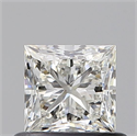 Natural Diamond 0.60 Carats, Princess with  Cut, H Color, VS1 Clarity and Certified by GIA