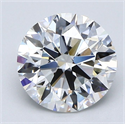 Natural Diamond 2.25 Carats, Round with Excellent Cut, E Color, VVS2 Clarity and Certified by GIA