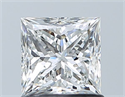Natural Diamond 1.01 Carats, Princess with  Cut, G Color, SI1 Clarity and Certified by GIA