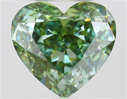 Picture of Lab Grown Diamond 2.05 Carats, Heart with  Cut, Fancy Vivid Green Color, VS1 Clarity and Certified by IGI
