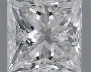 Picture of Natural Diamond 0.35 Carats, Princess with  Cut, F Color, I2 Clarity and Certified by GIA