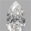 Natural Diamond 0.10 Carats, Pear with  Cut, H Color, VVS2 Clarity and Certified by IGI