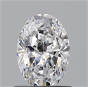 Natural Diamond 0.60 Carats, Oval with  Cut, D Color, VS2 Clarity and Certified by GIA