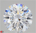 Lab Grown Diamond 3.08 Carats, Round with Ideal Cut, E Color, IF Clarity and Certified by IGI