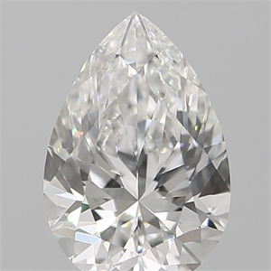 Picture of Natural Diamond 0.10 Carats, Pear with  Cut, E Color, VVS1 Clarity and Certified by IGI