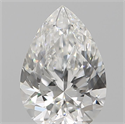 Natural Diamond 0.10 Carats, Pear with  Cut, D Color, VVS2 Clarity and Certified by IGI