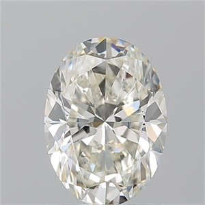 Picture of Natural Diamond 1.41 Carats, Oval with  Cut, K Color, VVS2 Clarity and Certified by GIA
